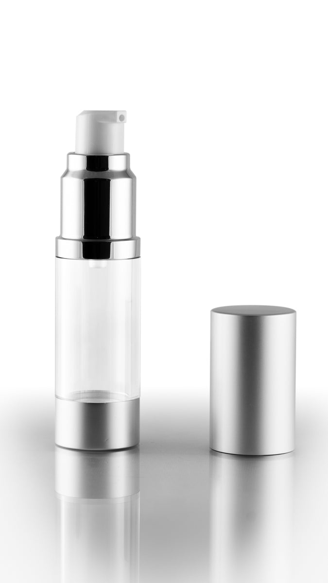 Airless Pump Bottle, Refillable (Clear, 15 ml/.5 oz) Scentfills