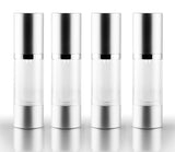 Airless Pump Bottle Refillable Travel Containers 30 ml/1 oz., Clear (Case Pack, 190 Units, Unassembled)